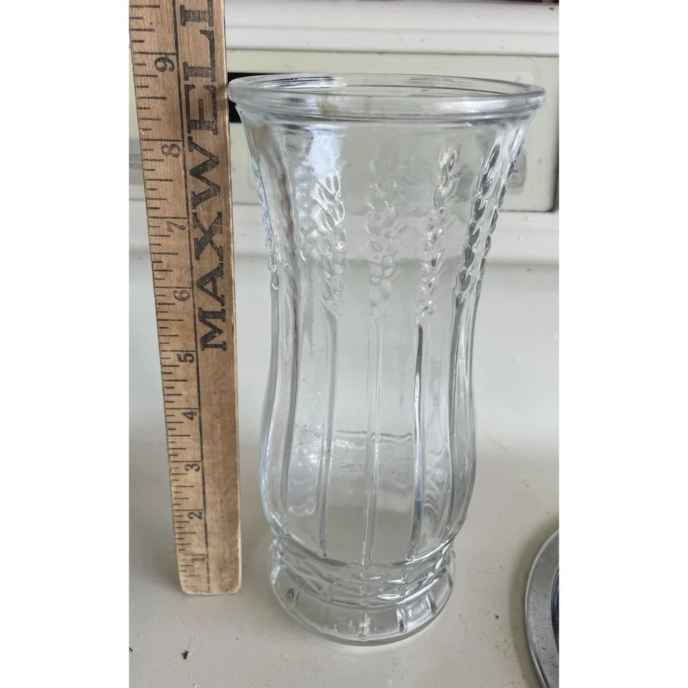 Vintage Brody Co Clear Glass Vase 9